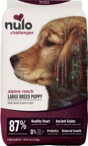 Nulo Challenger Hight Protein Alpine Ranch kibble packaging
