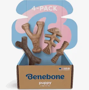 Benebone was the best puppy teething toy for an aggressive chewer.