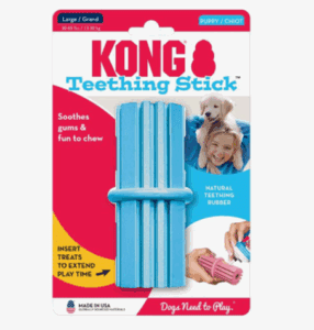 Kong offered one of the best freezable and stuffable puppy teething toy.