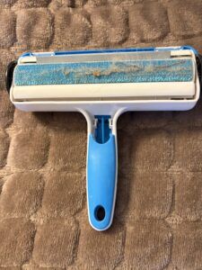 The boshel pet hair remover claims to work on clothes but we had no success.