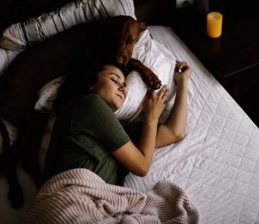 Dog's can tell when you're sick and will often try to comfort you.