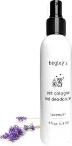 Begley's dog perfume has a light scent and a budget friendly price.